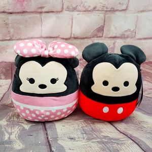Squishmallows 8” Disney  Mickey & Minnie Mouse Set